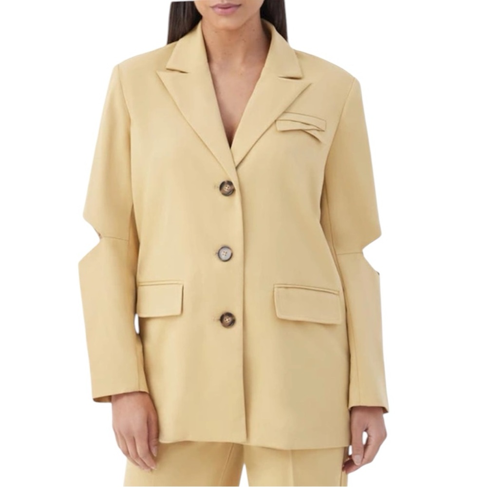 4TH & RECKLESS Skylar Cutout Blazer In Yellow